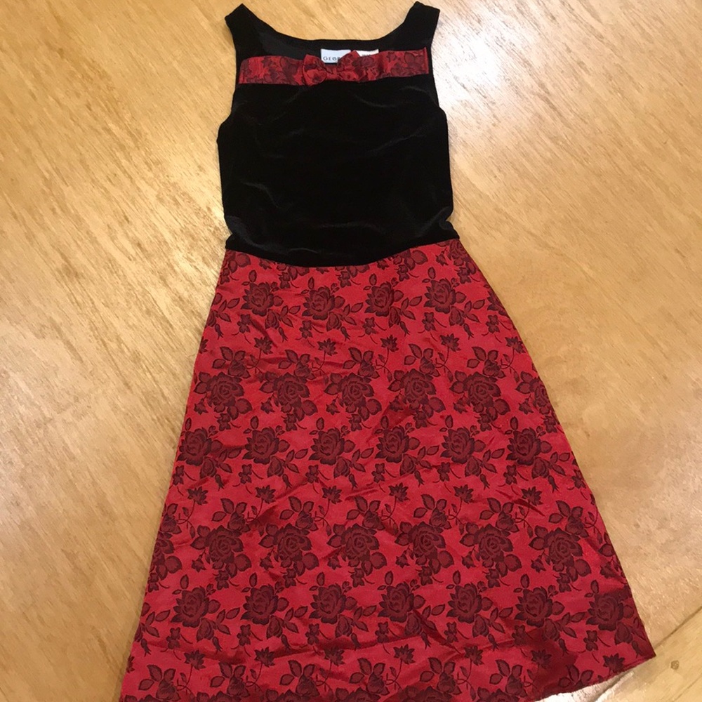 Black Velvet Holiday Christmas Dress